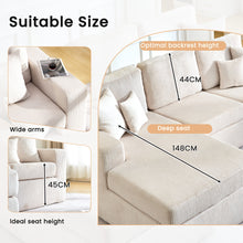Modular Compressible Sofa with Free Combination, Space-Saving Split Corner Fabric Lazy Sofa, High-Density Foam Anti-Slip Base, Washable Corduroy Fabric, Suitable for Living Room And Apartment, Minimalist Modern Home Furniture