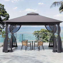 High Quality Outdoor Camping Tent Leisure Dining Shade Gazebo Party Tent with Metal Frame and Polyester Canopy Outdoor Garden Gazebo for Swimming Pool Garden Lawn Patio and Deck