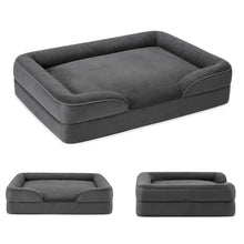 Medium Large Size Dog Bed Available In 4 Sizes, Dog Beds with Orthopedic Memory Foam, Washable Crate Bed & Anti-Slip Pet Mat for Medium Dogs, Machine Washable Comfortable Sleeping Pad