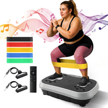 Vibrating Plate Exercise Machine with 149.69KG Max Weight Load, 10 Preset Workout Modes And 200 Adjustable Speeds, Includes Resistance Bands & Yoga Straps for Full Body Burning, Home Body Shaping Fitness Equipment
