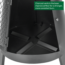 KCT Contemporary Chiminea Outdoor Garden Metal Steel Fire Pit with Chimney and Poker Large Patio Heater Wood Log Burner Fireplace