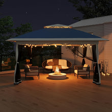 Portable Gazebo - 3.96X3.96meter Canopy Featuring Mosquito Netting & Dual Roof, Height Adjustable Pop Up Shelter, Easy Assembly, Uv-Resistant Canopy for Patio, Backyard, Garden, Events, Weddings, Outdoor Dining, And Patios