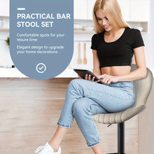 Bar Stools Set of 2, Adjustable Swivel Bar Chairs, Armless Counter Height Bar Stools for Kitchen Counter Dining Room