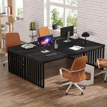 180cm Desk, Large Computer Desk Office Table with Sturdy Metal Frame, Workstation for Home Office Desks, Conference Table (Black)