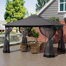 High Quality Outdoor Camping Tent Leisure Dining Shade Gazebo Party Tent with Metal Frame and Polyester Canopy Outdoor Garden Gazebo for Swimming Pool Garden Lawn Patio and Deck