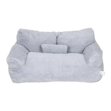 Grey Large Cat Sofa Bed, Puppy Couch with Backrest and Removable Pillows, Large 2 Sizes Available 55x38x18cm or 65x46x30cm