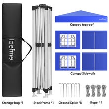 1pc, Folding 243.84 cm*243.84cm with 4 Side Walls, Party Tent, UV Protected, Height Adjustable, with Carry Bag, for Outdoor Garden Camping