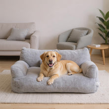 Grey Large Cat Sofa Bed, Puppy Couch with Backrest and Removable Pillows, Large 2 Sizes Available 55x38x18cm or 65x46x30cm