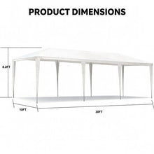 3x6m Party Tent, Outdoor Wedding Canopy Gazebo with Steel Frame | Spacious 200sqft shelter for 20-30 guests, durable steel frame with waterproof PE canopy, easy setup