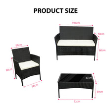 Garden Furniture Sofa Chairs Table Set Rattan Conservatory Outdoor Patio Seat Cushion With Single Armchairs With Coffee Table 6210-B Sofa