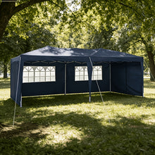 3 X 6 Meters Outdoor Folding Gazebo Tent, Detachable Full Enclosure with Window Side Panels, Thickened And Heavy-Duty Stainless Steel Frame with Multi-Level Height Adjustment, Portable Handheld Storage Bag