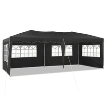 3 X 6 Meters Outdoor Folding Gazebo Tent, Detachable Full Enclosure with Window Side Panels, Thickened And Heavy-Duty Stainless Steel Frame with Multi-Level Height Adjustment, Portable Handheld Storage Bag