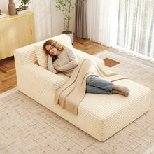 Indoor Lounge Chair with Oversized Design, Memory Sponge Sofa Bed, No Assembly Required, Cloud Like Comfortable Living Room Sofa