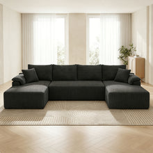 Luxury U-shaped Split Living Room Sofa, Multifunctional Modular Sofa Bed, Oversized Flannel Sofa, Comfortable Lounge Chair, Matching TV Cabinet And Living Room Furniture Set, Home Goods