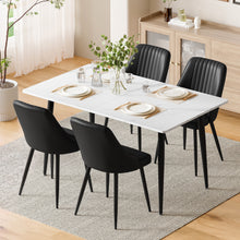 5pcs Dining Table and Chairs Set, 120cm Rectangular Kitchen Table Set with 4 Chairs