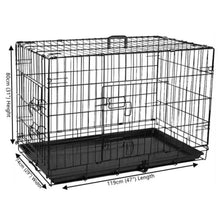 Metal Dog Cage Puppy Training Crate Pet Carrier Small Medium Large XL XXL Metal 18'' 24'' 30'' 36'' 42'' 48''