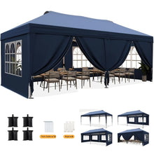 Nordivale 3m X 6m Instant Pop-Up Gazebo with 6 Sidewalls Comes with 4 Weight Bags for Added Stability, Easy to Set Up, Constructed From Durable Materials, Sunshine Protection, Perfect for Gardens, Parties And Seaside 6 Color Options