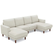 269cm U-Shaped Corduroy Sectional Sofa, Extra Deep Seat Chaise Lounge Couch, Easy Assembly Large Living Room Sofa