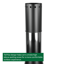 KCT Contemporary Chiminea Outdoor Garden Metal Steel Fire Pit with Chimney and Poker Large Patio Heater Wood Log Burner Fireplace