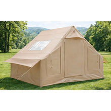 Inflatable Tents for Camping Easy Setup 4 Seasons Outdoor Oxford Cabin Tent, Air Tent with Mesh Windows and Doors, 8-10 Person Glamping Tents with Stove Jack for Picnic, Hiking, Traveling