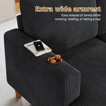 269cm U-Shaped Corduroy Sectional Sofa, Extra Deep Seat Chaise Lounge Couch, Easy Assembly Large Living Room Sofa