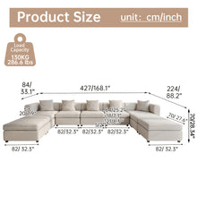 Modern Modular Sectional Sofa with Chaise Lounge - Oversized White Convertible L-Shaped or Straight Design, Plush Cushions & Neutral-Toned Durable Fabric, Easy Assembly Contemporary Living Room Furniture for Apartments & Homes, Space-Saving Modular Sofa f
