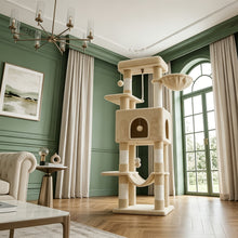 Luxury Tall for cat Tree | Six-Tier Climbing Structure, Spacious Viewing Platform + Sun-Proof for cat Bed, Durable Scratch Bars, All-Around Leisure And Play Castle For Cats