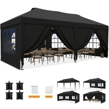 Nordivale 3m X 6m Instant Pop-Up Gazebo with 6 Sidewalls Comes with 4 Weight Bags for Added Stability, Easy to Set Up, Constructed From Durable Materials, Sunshine Protection, Perfect for Gardens, Parties And Seaside 6 Color Options