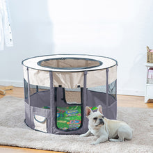 Indoor/Outdoor Foldable Pet Whelping Tent with Breathable Mesh, Cat Dog Birthing Box and Playpen for Puppy Kitten Delivery, Portable Space-Saving Nest with Storage Bag for Nursing