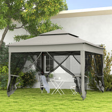 Outsunny Heavy Duty Instant Pop Up Gazebo Tent with Mesh Sidewalls & Doors, UV-Resistant High Quality Canopy, Adjustable Height, Portable Outdoor Shelter for Backyard, Camping, Parties - Easy Setup, Zippered Mesh Walls, Dark Grey (304.8x304.8x228.6cm), Te