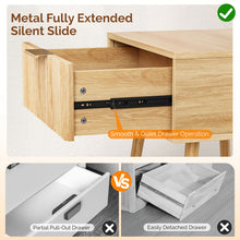 1-Drawer Bedroom Nightstand with Tall Legs, Slatted Particleboard & MDF Bedside Table with Melamine & Vacuum-Formed Finish, 2 Sizes 48×38×60cm/40×30×55cm, 1/2 -Pcs Options, Oak/Walnut Wood Grain for Bedroom