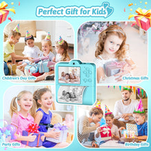 Kids Camera Instant Print - Dual-Lens 1080P HD Video Children Cameras 2.4" Instant Camera for Kids 5 Rolls Photo Paper Christmas Birthday Toys for Girls Boys