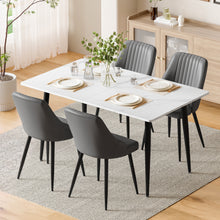 5pcs Dining Table and Chairs Set, 120cm Rectangular Kitchen Table Set with 4 Chairs