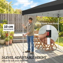 3 x 6 m Pop Up Gazebo with 6 Sidewalls, UPF50+ Outdoor Wedding Party Tent Marquee, Adjustable Height Event Shelter with Wheeled Bag, Sandbags & Stakes, Black