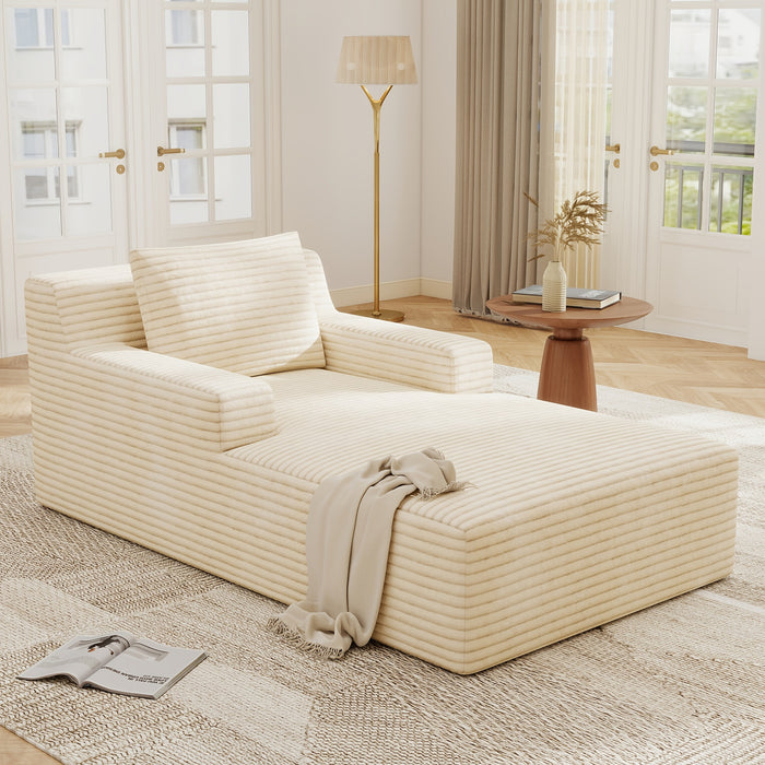 Indoor Lounge Chair with Oversized Design, Memory Sponge Sofa Bed, No Assembly Required, Cloud Like Comfortable Living Room Sofa
