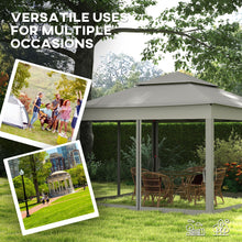 Outsunny Heavy Duty Instant Pop Up Gazebo Tent with Mesh Sidewalls & Doors, UV-Resistant High Quality Canopy, Adjustable Height, Portable Outdoor Shelter for Backyard, Camping, Parties - Easy Setup, Zippered Mesh Walls, Dark Grey (304.8x304.8x228.6cm), Te