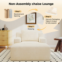 Indoor Lounge Chair with Oversized Design, Memory Sponge Sofa Bed, No Assembly Required, Cloud Like Comfortable Living Room Sofa