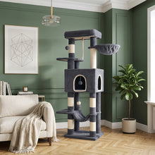 Luxury Tall for cat Tree | Six-Tier Climbing Structure, Spacious Viewing Platform + Sun-Proof for cat Bed, Durable Scratch Bars, All-Around Leisure And Play Castle For Cats