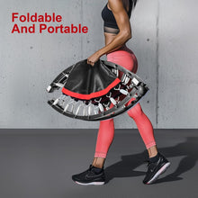 48" Foldable Fitness Trampoline, Max 550lbs (250kg), Rebounder Exercise Trampolines with Adjustable Handrail, Indoor and Outdoor Mini Trampoline for Home Workout