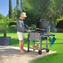 Commercial Black Grill Cart – Portable Outdoor Terrace BBQ, 113x45x100cm, Great for Camping & Outdoor Barbecue Events