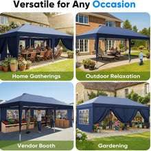 Nordivale 3m X 6m Instant Pop-Up Gazebo with 6 Sidewalls Comes with 4 Weight Bags for Added Stability, Easy to Set Up, Constructed From Durable Materials, Sunshine Protection, Perfect for Gardens, Parties And Seaside 6 Color Options