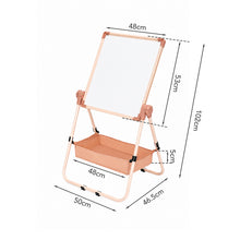3-in-1 Art Easel with Paper Roll, Double-Sided Chalkboard and Whiteboard Easel with Storage Basket for Drawing and Painting