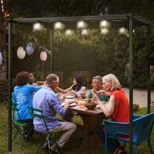 High Quality Outdoor Camping Tent Leisure Dining Shade Gazebo Party Tent with Metal Frame and Polyester Canopy Outdoor Garden Gazebo for Swimming Pool Garden Lawn Patio and Deck