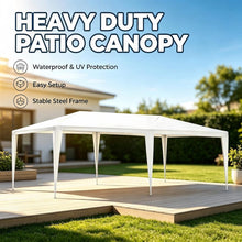 3x6m Party Tent, Outdoor Wedding Canopy Gazebo with Steel Frame | Spacious 200sqft shelter for 20-30 guests, durable steel frame with waterproof PE canopy, easy setup