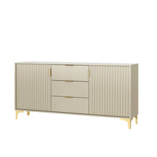 Tide Crest 140cm Modern Sideboard with Gold Accents and Storage