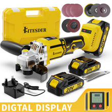 KITESDER Brushless Motor Angle Grinder Cordless. Power Tools with Battery And Rich Additions, Multi-Functional Tool. No-Load Speed: 9000/11000 R/Min. Suitable for Polishing, Sanding And Grinding. Shipped from Local Warehouse