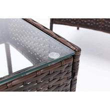 4pcs Rattan Outdoor Garden furniture sofa set with 2x Armchairs 1x Double Sofa & 1 table for indoor & outdoor