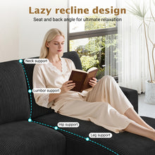 269cm U-Shaped Corduroy Sectional Sofa, Extra Deep Seat Chaise Lounge Couch, Easy Assembly Large Living Room Sofa