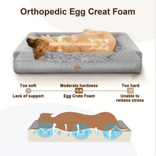 Medium Large Size Dog Bed Available In 4 Sizes, Dog Beds with Orthopedic Memory Foam, Washable Crate Bed & Anti-Slip Pet Mat for Medium Dogs, Machine Washable Comfortable Sleeping Pad