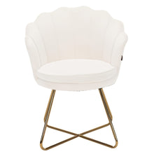 Vanity Chair With Back, Velvet Shell Accent For Living Room, Criss Cross With Golden Legs, Makeup For Bedroom Desk No Wheels, Khaki, Pink, Black, White, Grey
